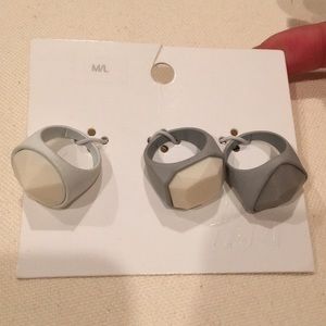 Trio of Chunky Geometric Rings